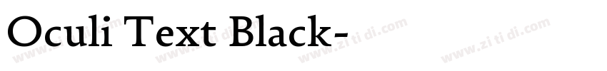 Oculi Text Black字体转换 Oculi Text Black字体转换